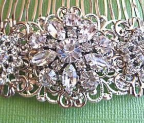 Wedding hair comb,bridal hair accessories, Vintage Style Hair Accessory,"Floral Ice" Collection