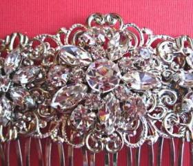 Wedding Hair Comb -Crystal Flowers- Crystal Hair accessories- Flowers- Brida Hair Accessory- Vintage Style Hair Piece