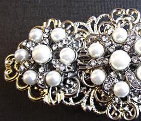 Wedding Hair Barrette - Pearl Accessory- Radiant
