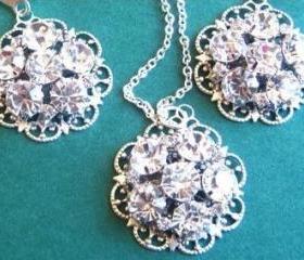 Wedding Jewelry, Necklace, Earrings, Brilliant