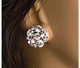 Wedding Earrings, stud Earrings, "Brilliant Sparkle"