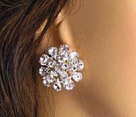Wedding Earrings, Stud Earrings, "Vintage Romance"
