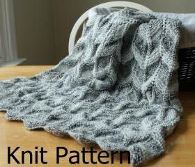 Knit Pattern - Baby Blanket Pattern - easy ripple chevron