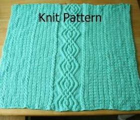 Knit Pattern - Baby Blanket pattern - cable warm unique