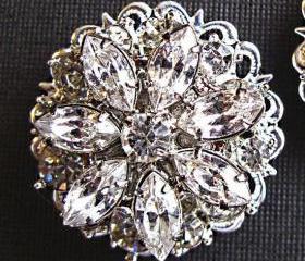 Wedding Shoe Clips, Bridal Accessories, "Crystal Bouquet", Christmas Gift, Stocking Stuffer, Formal Holiday Jewelry