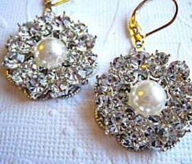 Wedding Earrings,Pearl, Bridal Earrings