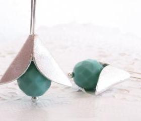 little turquoise sterling silver flower