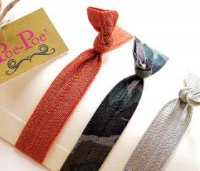 Elastic Bracelets, Ponytail Holders, Coral, Camouflage, Natural 