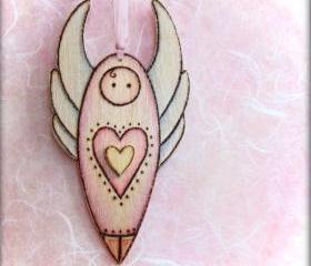 Wood Angel - wonderfully woodburnt