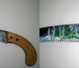 hand painted saw
