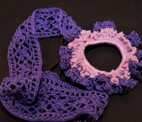 Purple Haze Scrunchie/Headband Hair accessories Set