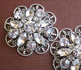 Wedding Shoe Clips Rhinestone Flower Shoe Clips, Wedding Accessories,"Crystal Bouquet" Christmas, Formal, Party, Holiday J