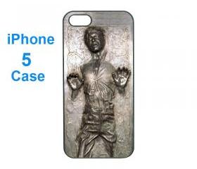Iphone 5 case,iphone 4 case--Han Solo Frozen,start war , durable plastic case in black or white 