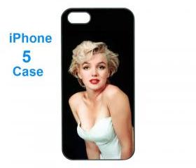Iphone 5 case,iphone 4 case--Marilyn Monroe , durable plastic case in black or white 