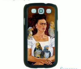 iphone 4 case,Iphone 5 case,Samsung Galaxy S3 case--Frida Kahlo, durable plastic case in black or white 