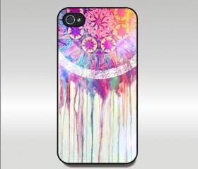 iphone 4 case,Iphone 5 case,Samsung Galaxy S3 case-- dream catcher, durable plastic case in black or white 