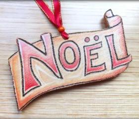 Wood Noel - wonderfully woodburnt Hand Crafted hanging decoration