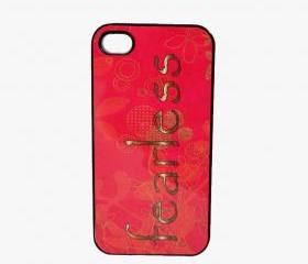 fearless iPhone 4/4S Accessory Case Pink and Gold Plastic Case