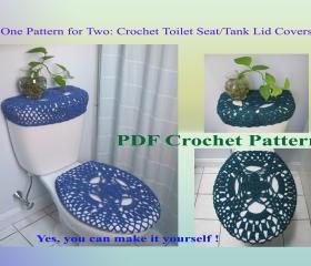 One Pattern for Two - Toilet Seat Cover & Toilet Tank Lid Cover (29VC2012)