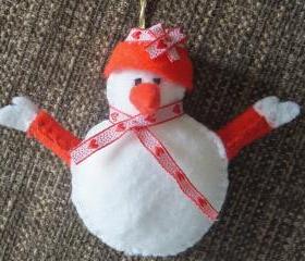 Snowman Christmas Ornament - A Set of 4