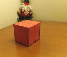 Hand Stitched Christmas Gift Box for Decoration - A Set of 4
