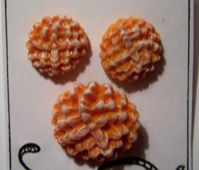 Orange Sherbert Pendant and Earring Set