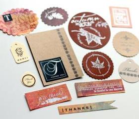 Fall/Thanksgiving Embellishments (13 pieces) by The Leaf Studio. FREE shipping