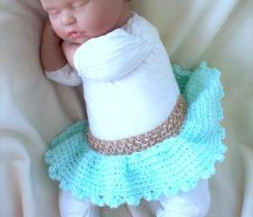 Turquoise newborn tutu and headband set