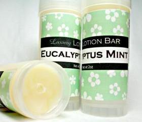 Eucalyptus Mint Solid Lotion bar, Eucalyptus plus spearmint