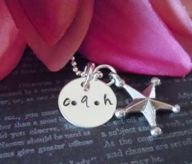 Hand Stamped Jewelry-Personalized Necklace-Mother Necklace-Silver Jewelry-Mothers Jewelry-Childrens Jewelry