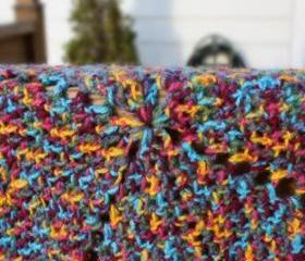 Custom crochet baby blanket rainbow granny square