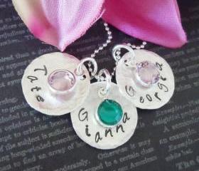 Wedding- Hand Stamped Jewelry-Bridal Jewelry-Bridesmaid Necklace-Personalized Jewelry-Custom Wedding Jewelry