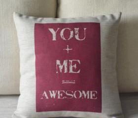 You and Me Print Decorative Pillow