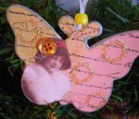 Butterfly Shape Wooden Ornament #8