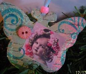Swirly Butterfly Girl Ornament #11