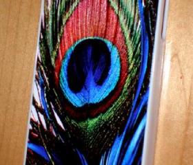 iPhone 4 / 4S Colorful Natural Peacock feather iPhone Hard Case