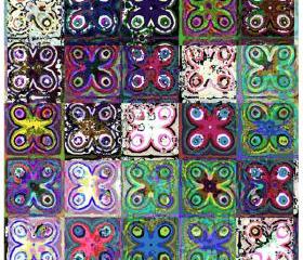 'TechnoQuilt1' an abstract art print