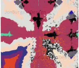 'RedCrossOrangeBlue' an abstract art print