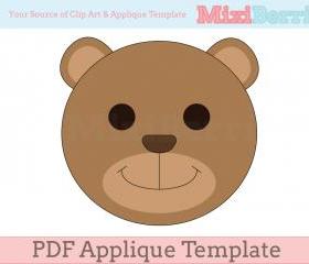 Teddy Bear Applique Template PDF