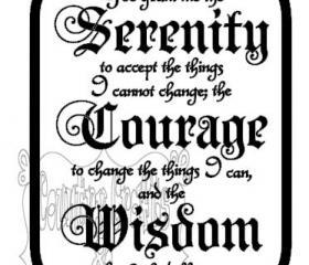 Serenity Prayer Vinyl Decal