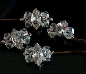 Crystal Bobby Pins, Wedding Hair Accessories - Diamante and Crystal Hair Grips, Sparkly hair accessories