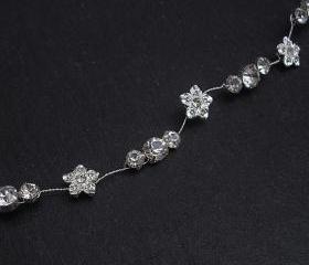 Hair Vine - Wedding Bridal, Diamante Flowers, Bridal Hair Accessories