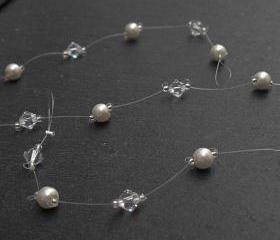 Hair vine, Hair wrap Bridal, Wedding, Prom - Swarovski crystals and Pearl