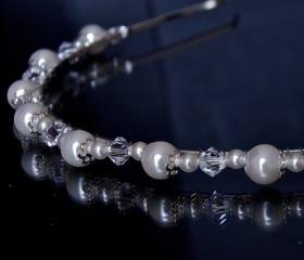 Pearl and Crystal Headband - Wedding Headbands
