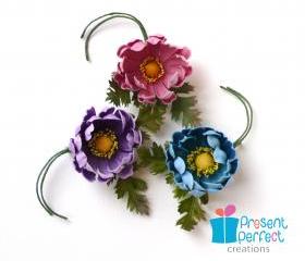 Fabric flower broach, cute retro corsage, fabric brooch
