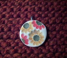 Ceramic Flower Pendant
