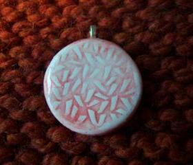 Delicate Red Ceramic Pendant