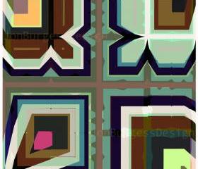 'AsymGreenBlackBrown' an abstract art print