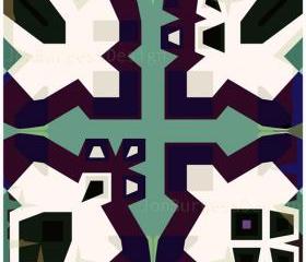 'AsymGreenPurple' an abstract art print