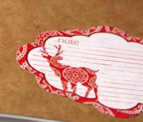 Christmas Notebooks - OH DEER - Woodland Winter Note Pad - Set of 2 - A5 Size - Free Shipping